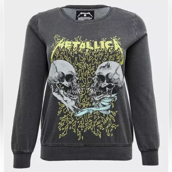 Torrid Metallica Mineral Wash Pullover Sweatshirt - Picture 1 of 10